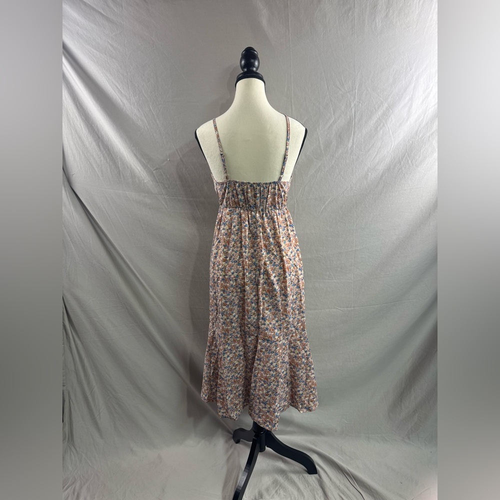 Floral Asymmetrical Hem Spaghetti Strap Midi Dress - Picture 9 of 9